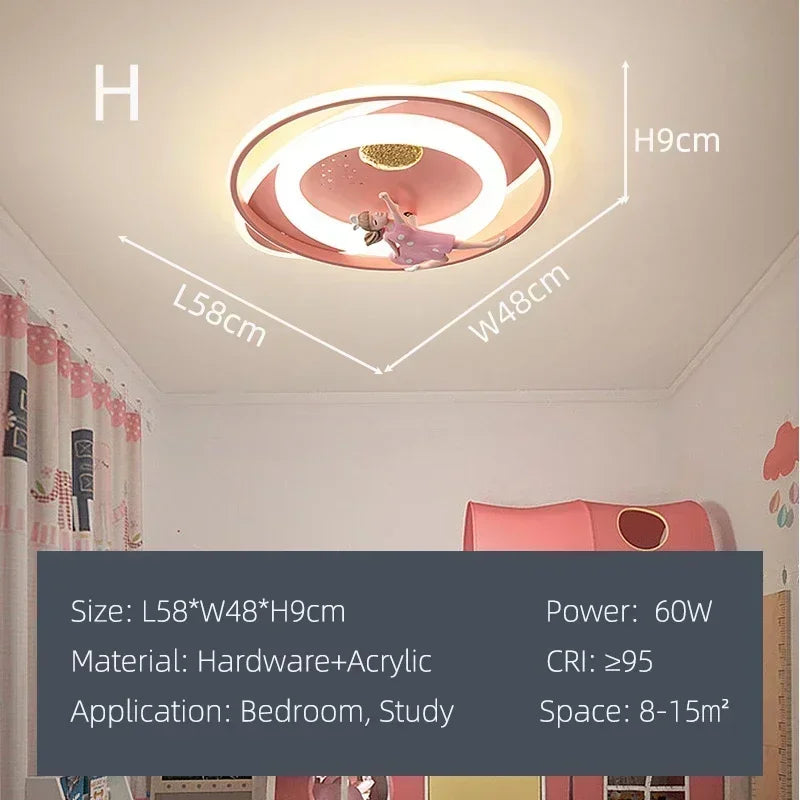 Amélie Astronaut Rocket LED Ceiling Light Kids Room Dimmable