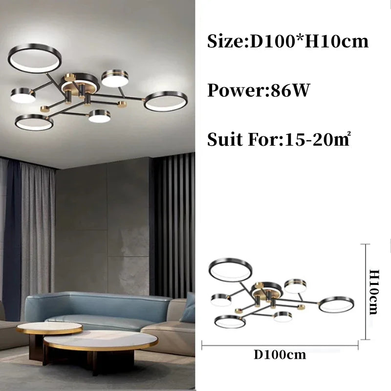 Valérie Modern Ring LED Pendant Chandelier Light
