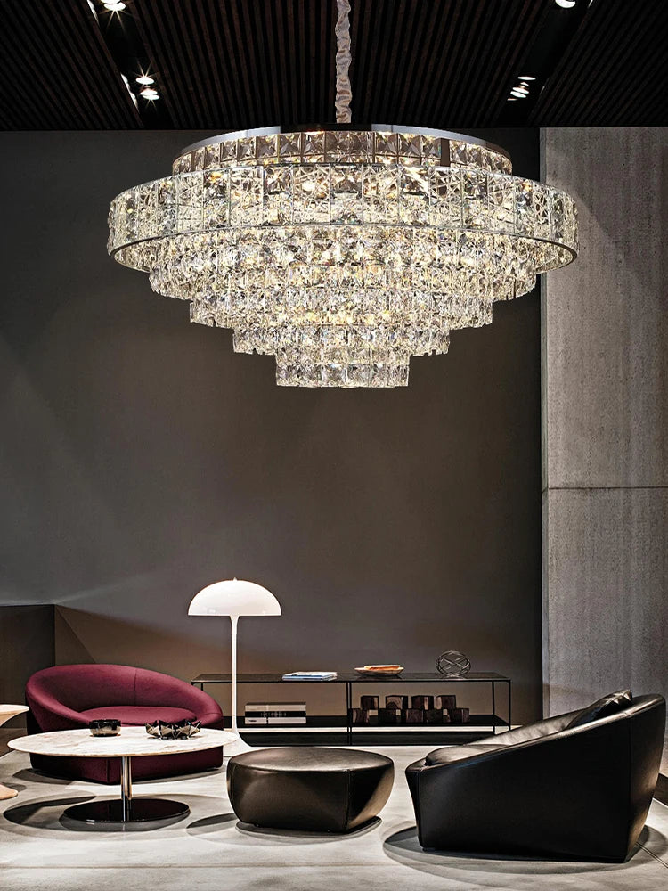 Isabelle Oval Crystal Pendant Chandelier