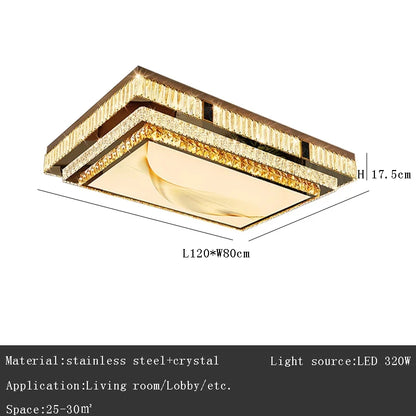 Celestia Gold Crystal Flush Mount LED Ceiling Light