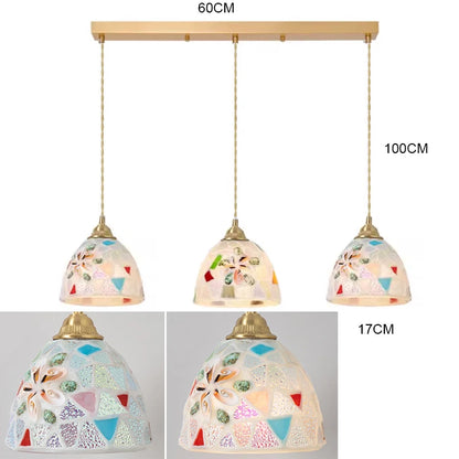 Isabelle Shell Glass Pendant Light Art Deco Bedside Lamp