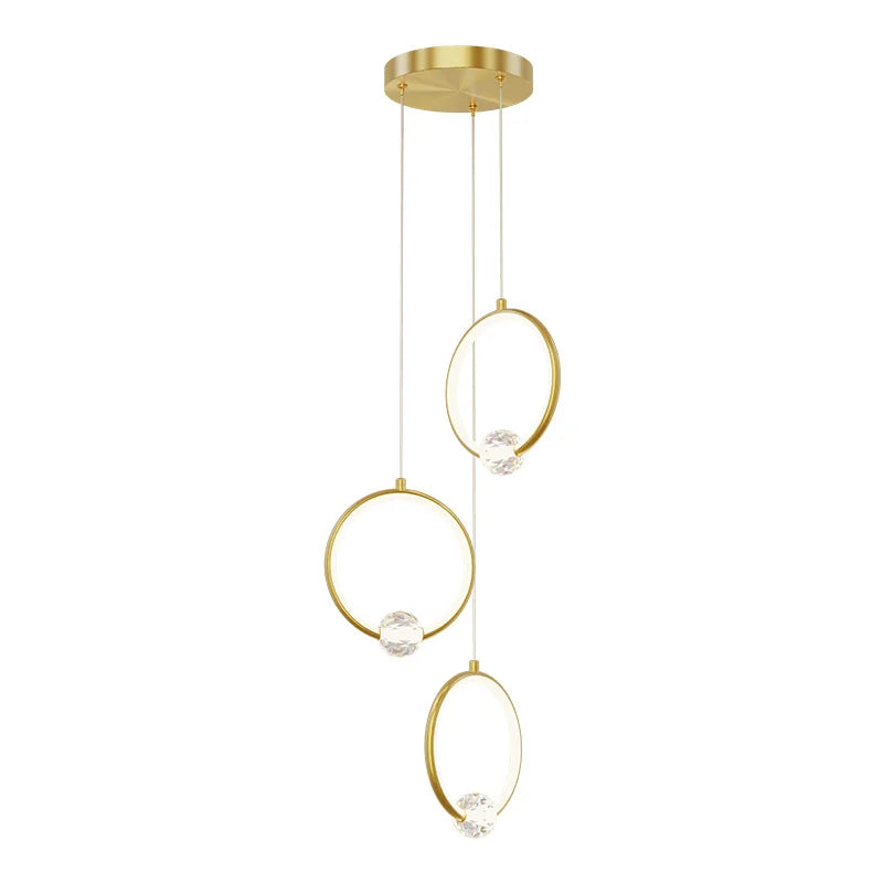 Margaux Copper Crystal Ring Pendant Chandelier