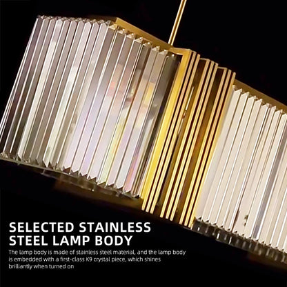 Colette Crystal Linear LED Pendant Chandelier