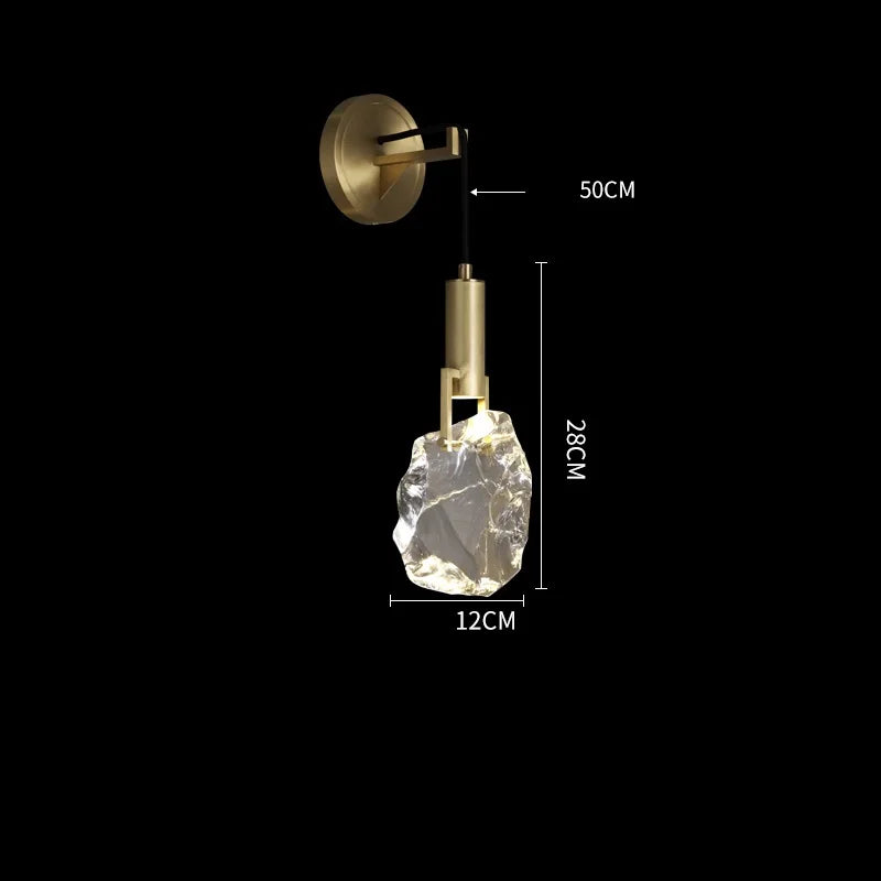 Elise Crystal Square Wall Lamp Nordic Modern