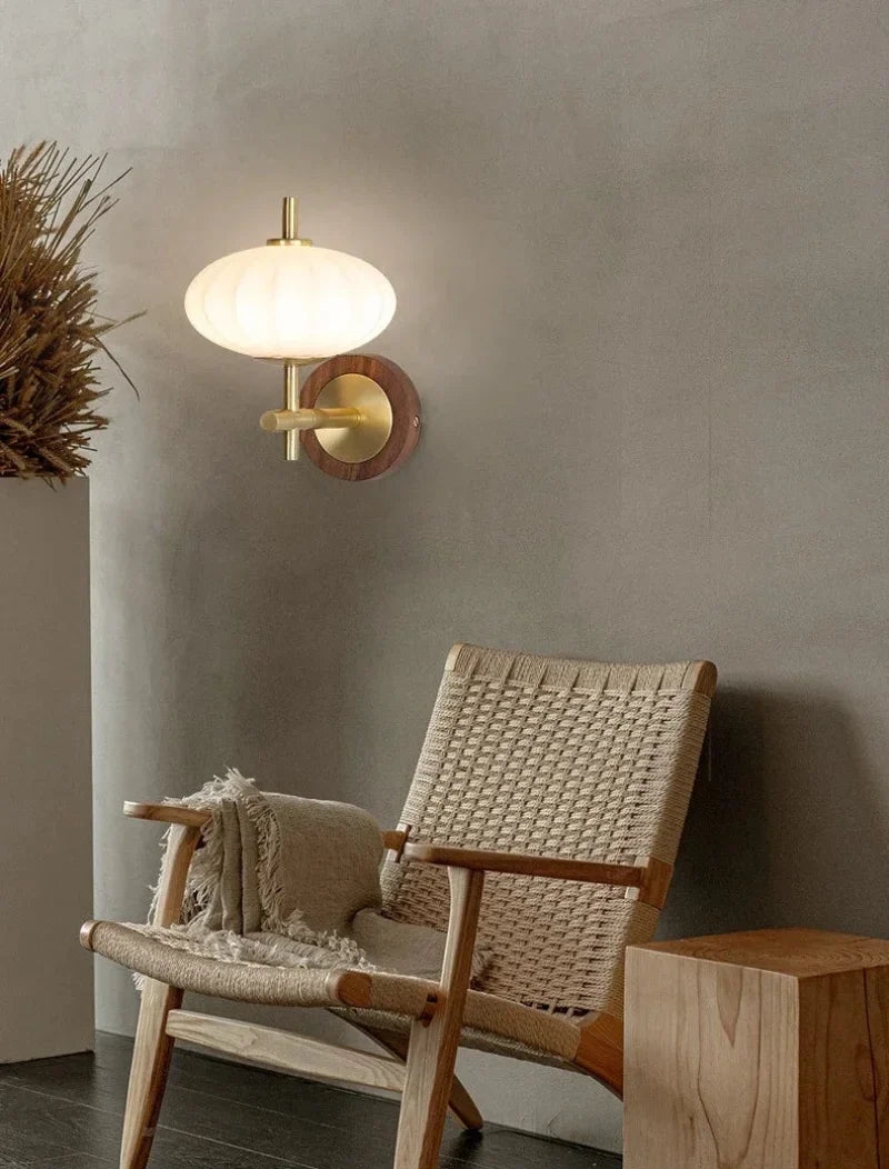 Camille Aurelia Ribbed Glass LED Wall Sconce