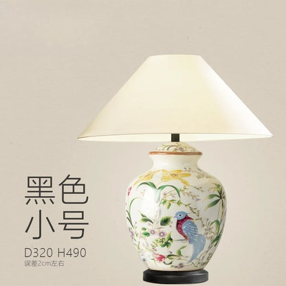 Flower and Bird Ceramic LED Floor Lamp for Bedroom and Living Room