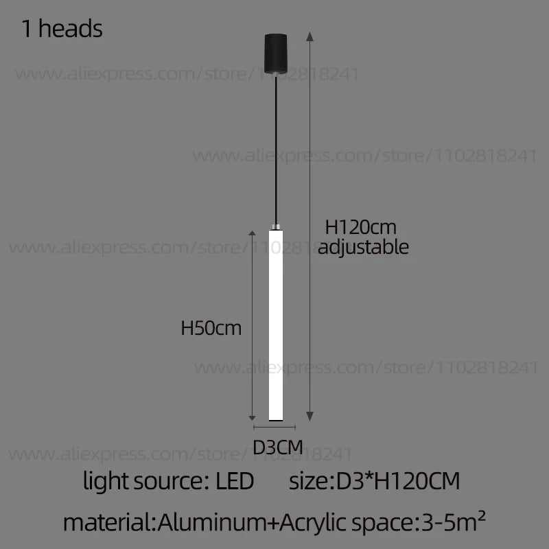 Colette Minimalist Nordic LED Staircase Chandelier