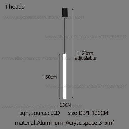 Colette Minimalist Nordic LED Staircase Chandelier