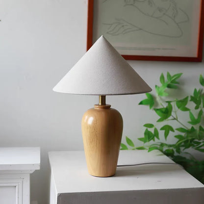 High-Quality Fabric Desk Lamp with Antique Wabi Sabi Style for Bedroom