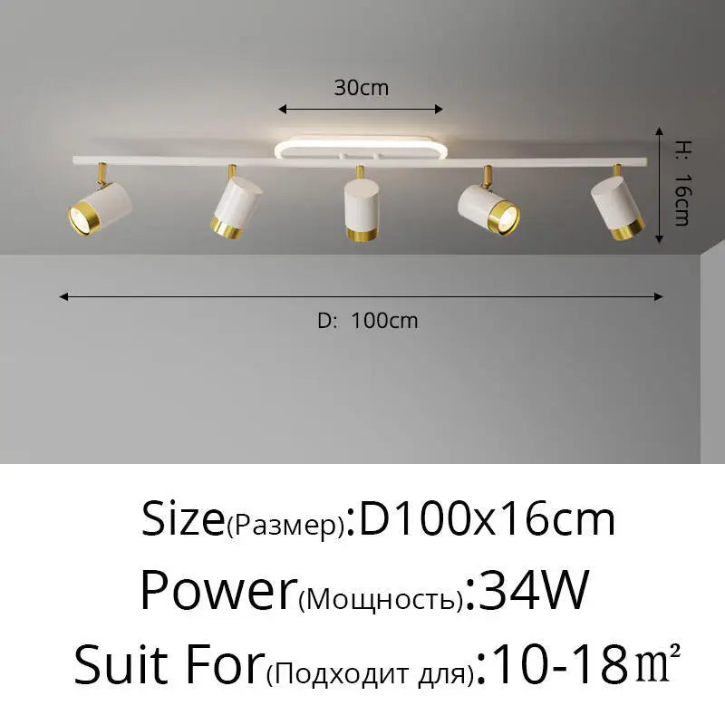 Élise Modern Black & White LED Ceiling Spotlight Lamp