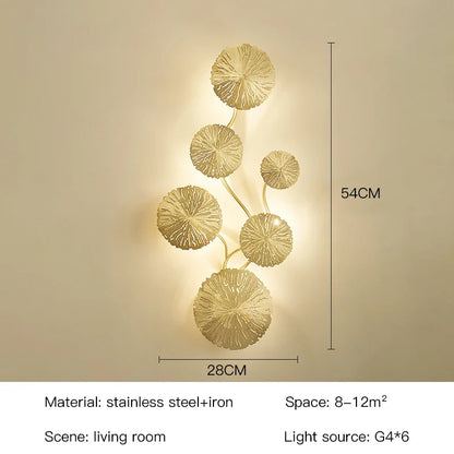 Océane Lotus Leaf Wall Lamp with Modern Artistic Design