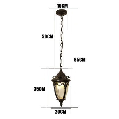 Céleste Outdoor Black Pendant Chandelier Pavilion Light