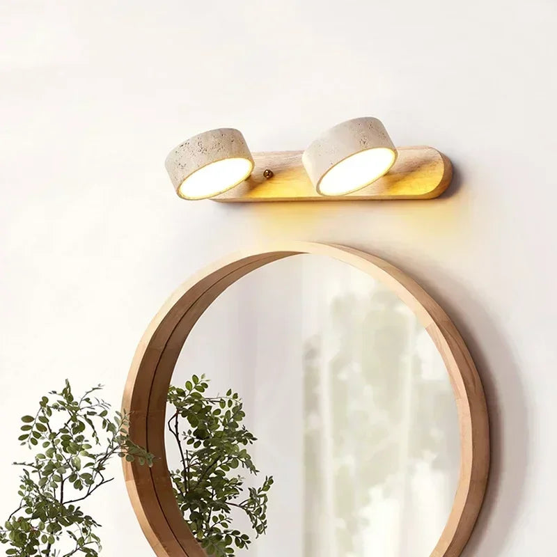 Amélie Travertine Duo Rotatable LED Wall Light