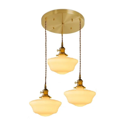 Élodie Glass Pendant Light with Copper Finish