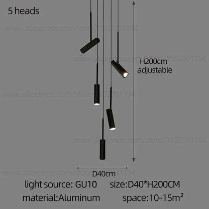 Noémie Modern Cylindrical LED Pendant Spotlight