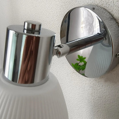 Élodie White Ceramic Iron LED Wall Lamp Switch Nordic