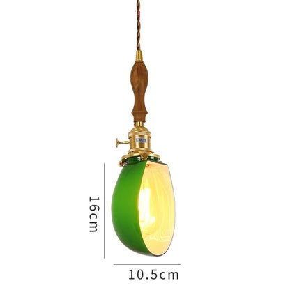 Amélie Vintage Green Glass Pendant Light