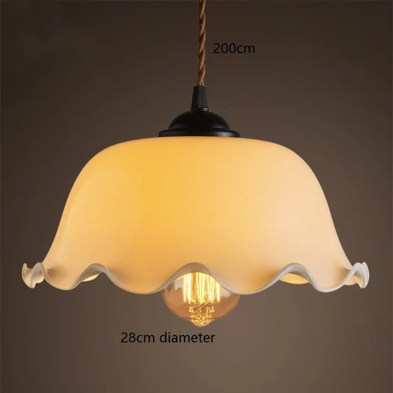 Amélie Vintage Green Glass Pendant Light