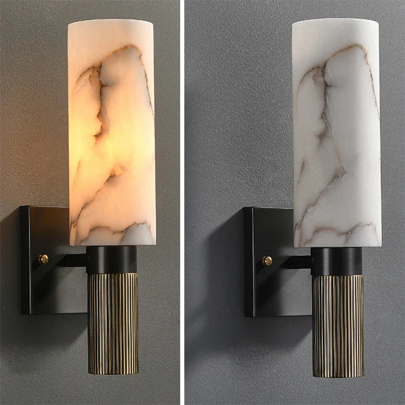 Sylvie Natural Marble Grinded Sconce