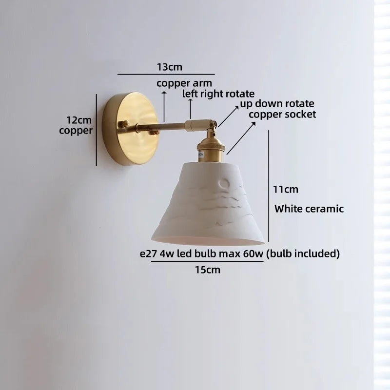 Élise Nordic White Iron LED Wall Lamp Kids Room Decor