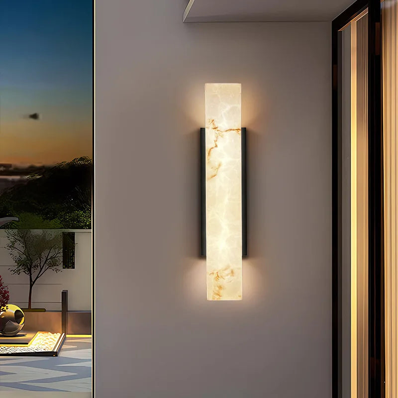 Amélie Modern IP65 Outdoor Marble LED Wall Light Stainless Porch Lamp