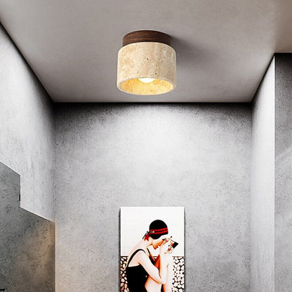 Amélie Wabi-Sabi Yellow Marble Ceiling Light