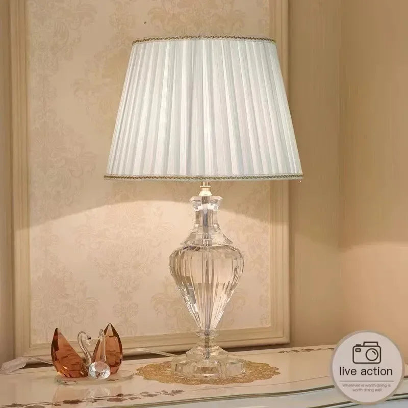 Luxury Crystal Table Lamp for Bedroom & Bedside Decor