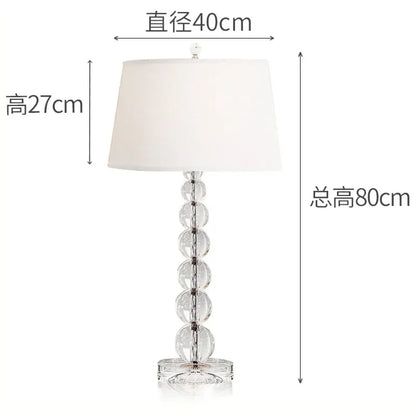 Lunara Crystal Accent Fabric Table Lamp