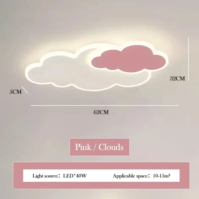 Élodie Creative Cloud LED Ceiling Light Kids Room Dimmable