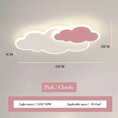 Élodie Creative Cloud LED Ceiling Light Kids Room Dimmable