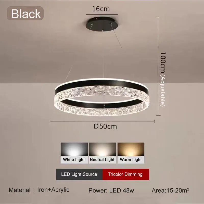 Sophie Minimalist Ring LED Ceiling Chandelier