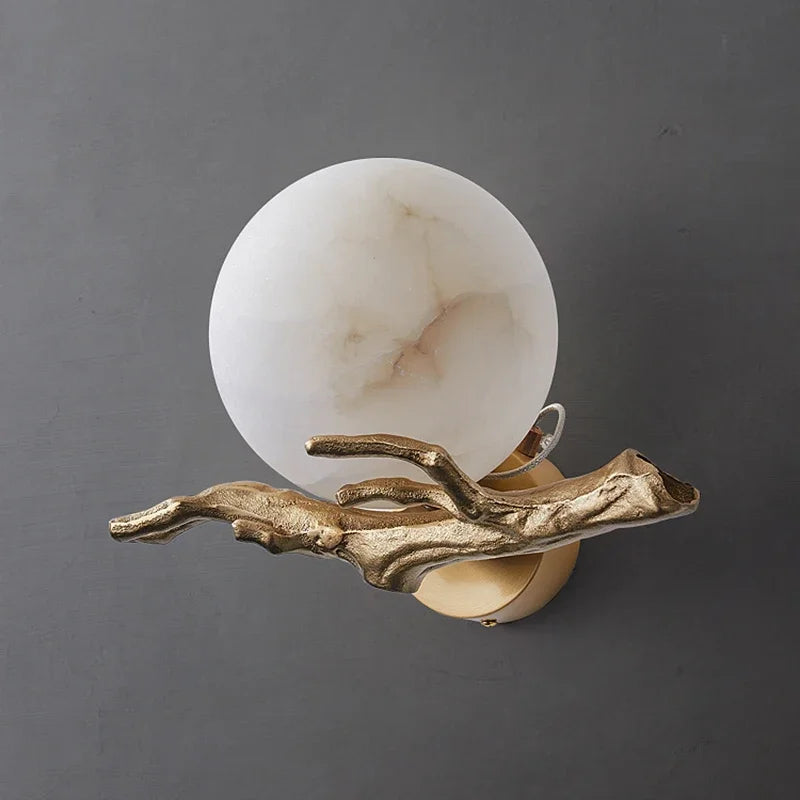 Sophie Italian Marble Brass LED Wall Lamp Waterproof Outdoor Light