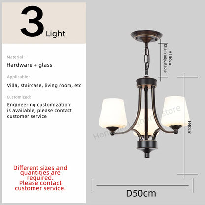 Isabelle Nordic Glass Stair Pendant Chandelier