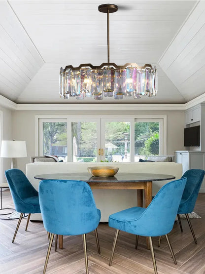 Sophie Luxury Italian Crystal Round Pendant Lamp Dining Living Foyer Decor