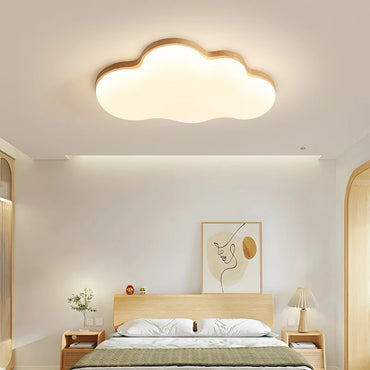 Amélie Wooden Cloud LED Ceiling Light Cream Style Kids Room