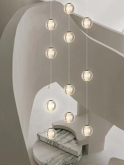 Camille Crystal Fishbone Pendant Chandelier