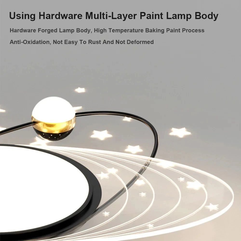 Sophie Modern Gold LED Ceiling Lamp Remote Dimmable Living Bedroom Light