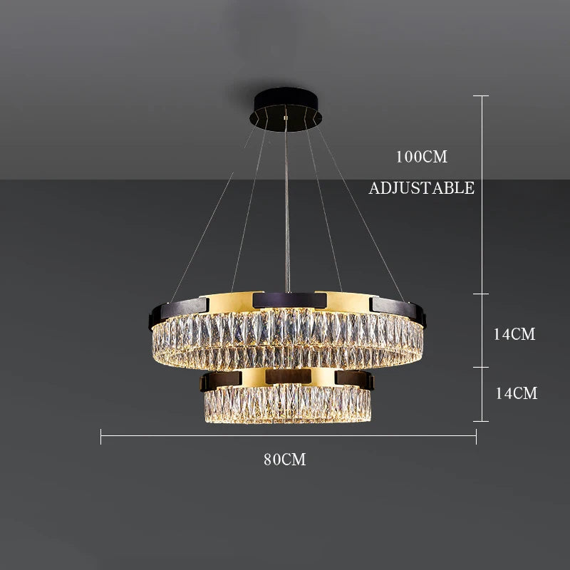 Camille Modern Crystal LED Chandelier Luxury Living Dining Bedroom Pendant Light