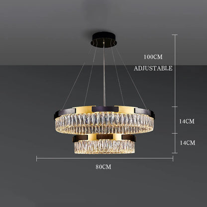 Camille Modern Crystal LED Chandelier Luxury Living Dining Bedroom Pendant Light