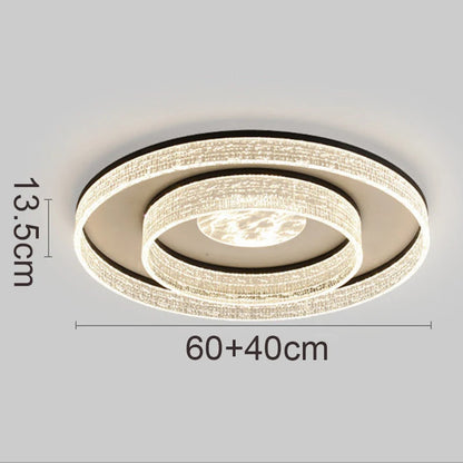 Nordic LED Ring Ceiling Light – Modern Dimmable Flush Mount for Living Room & Bedroom