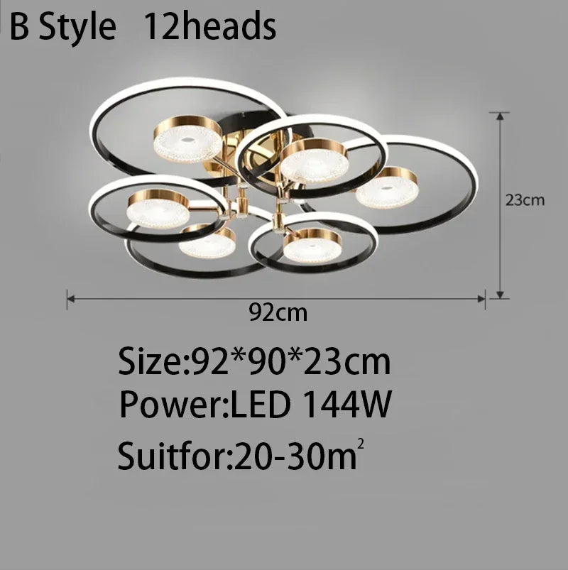 Modern Layered LED Ceiling Light – Minimalist Flush Mount for Living Room & Dining Area