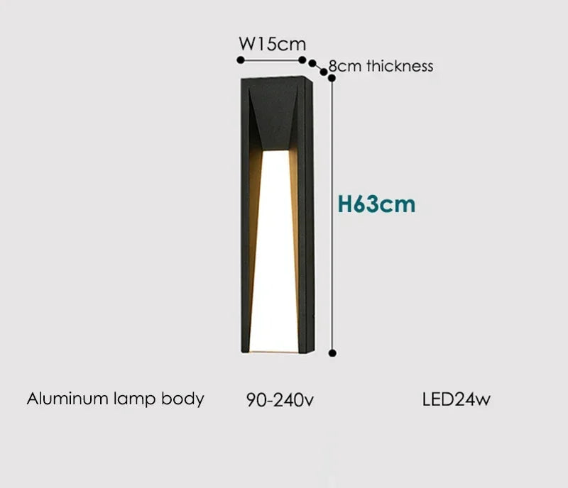 Aurélie Outdoor LED Wall Lamp Waterproof Modern Sconce