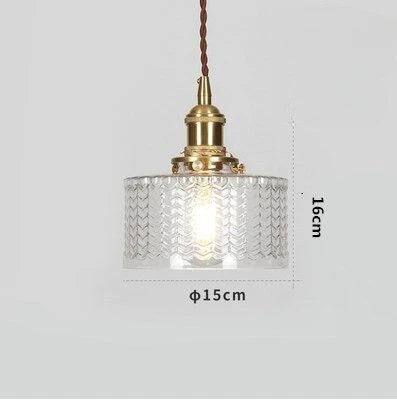 Camille Luxury Glass Black & Gold Pendant Light