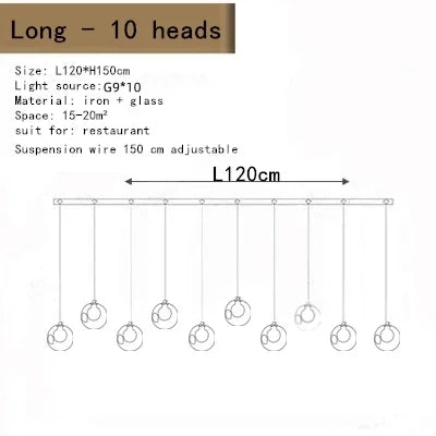 Aurélie Nordic Double Glass LED Ceiling Chandelier