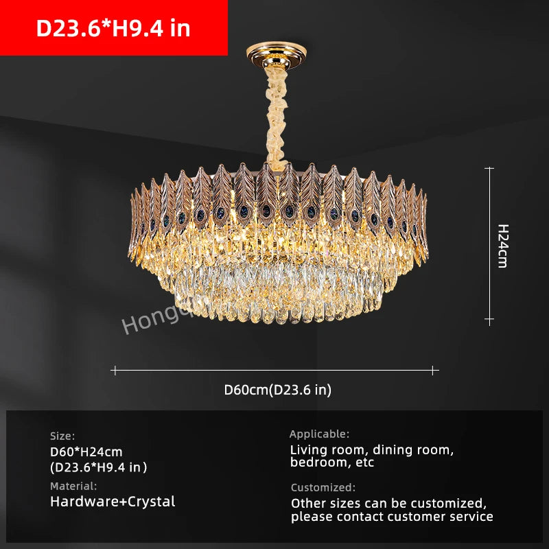 Élodie Crystal Ring LED Pendant Chandelier Light