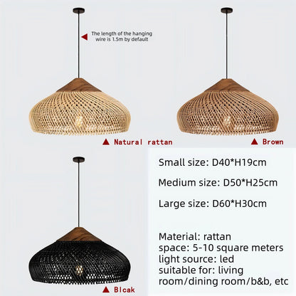 Sophie Wabi Sabi Rattan Pendant Lamp E27 Boho Dining Light