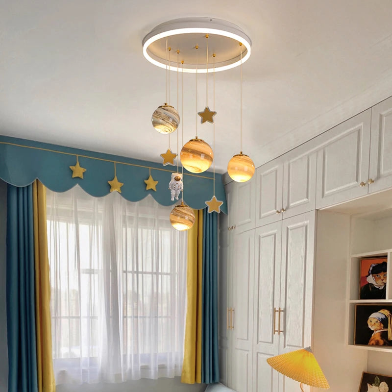 Élise Nordic Astronaut Kids LED Pendant Ceiling Light