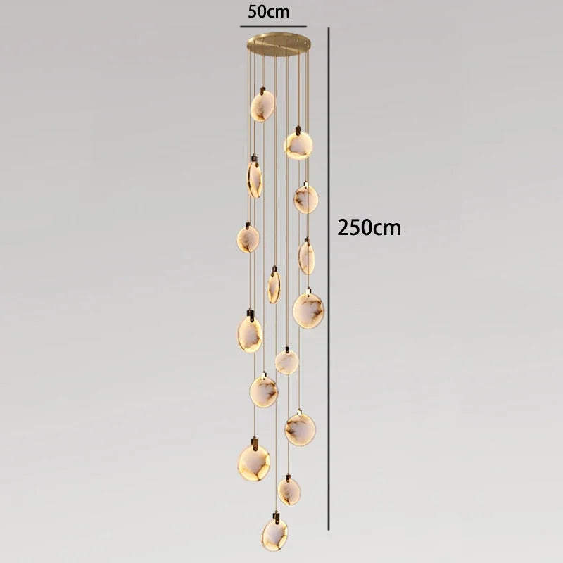 Amélie Modern Multi-Head LED Staircase Pendant Light