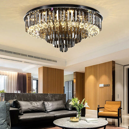 Madeleine Meridian Black Crystal Chandelier