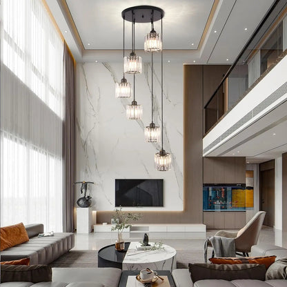 Madeleine Crystal Raindrop Long Pendant Chandelier Light